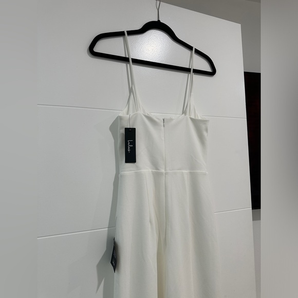 Lulus Cheers to Chic Ivory Sleeveless Wide-Leg Jumpsuit bridal wedding NWT S - Picture 15 of 17
